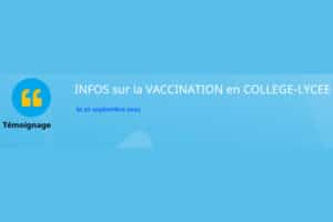 Vaccination collège Lycée piste résistance