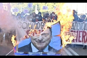 Draghi interdit manifestation